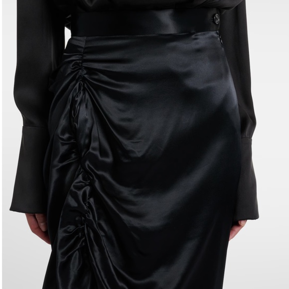 VIVIENNE WESTWOOD Gathered satin midi skirt - Picture 4 of 5